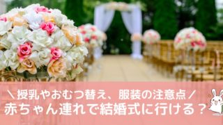 赤ちゃん連れ結婚式で確認すること 授乳やおむつ替え 服装の注意点 かめうさママの ありのまま